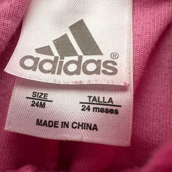 Y2K Adidas Hot Pink White Flare Bottoms 24 Month Girl Baby Toddler Girl EUC - Picture 6 of 8